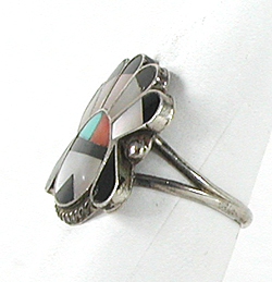 new old stock sterling silver Sunface Ring size 6 1/2