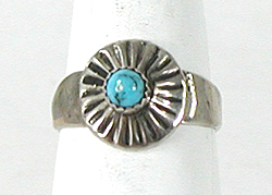 sterling silver turquoise Ring size 6 3/4