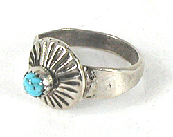 sterling silver turquoise Ring size 6 3/4