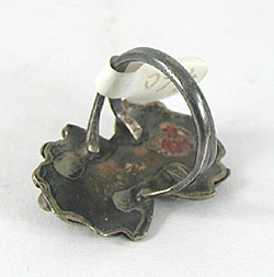 vintage new old stock sterling silver Malachite Ring size 6 1/4