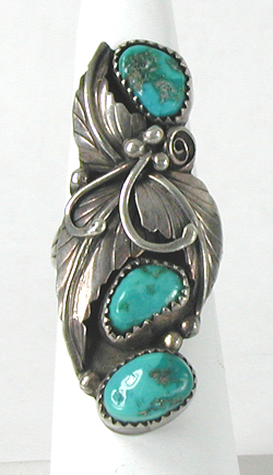 sterling silver Turquoise Ring size 8 1/4