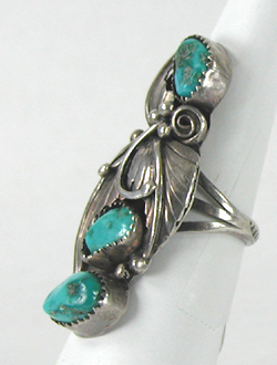 sterling silver Turquoise Ring size 8 1/4