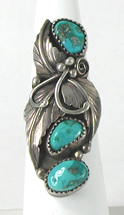 sterling silver Turquoise Ring size 8 1/4