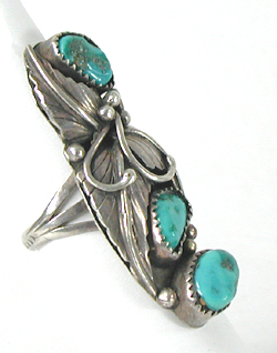 sterling silver Turquoise Ring size 8 1/4