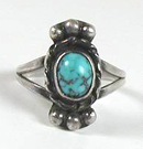 vintage like new  turquoise and sterling silver ring size 8 1/4
