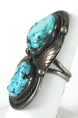 sterling silver Turquoise Ring size 9 3/4