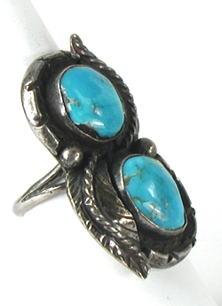 sterling silver Turquoise Ring size 9 1/4
