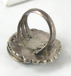 sterling silver Blue Gem Turquoise Ring size 9 1/2