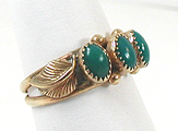 14K Gold Turquoise Ring size 6 1/2