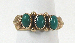 14K Gold Turquoise Ring size 6 1/2