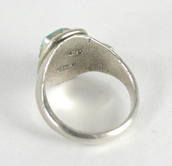 Calavaza Zuni Turquoise and Coral Snake Ring VR384