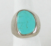 sterling silver turquoise ring size 10