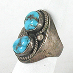 sterling silver turquoise ring size 10