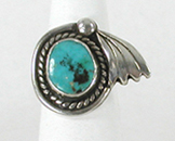 sterling silver and turquoise ring size 4 3/4