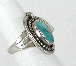 sterling silver Turquoise Ring size 4 3/4