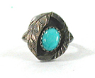 vintage sterling silver Turquoise Ring size 5 1/4