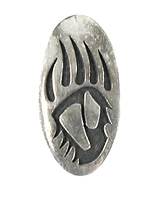 authentic Native American sterling silver Overlay Badger Paw Ring size 6 by Hopi silversmith Raymond Sequaptewa