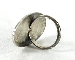 authentic Native American sterling silver Overlay Badger Paw Ring size 6 by Hopi silversmith Raymond Sequaptewa