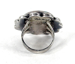 authentic Native American  turquoise Ring size 8 by Cochiti silversmith Jerry Quintana