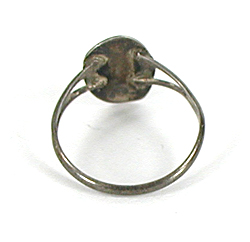 vintage sterling silver Turquoise bear paw baby ring size 4 1/2